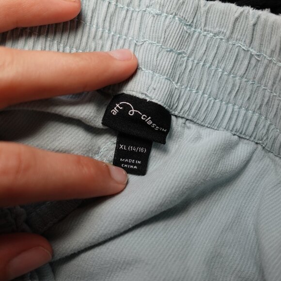 Eggshell Blue Velvet Mini Shorts - Picture 2 of 2